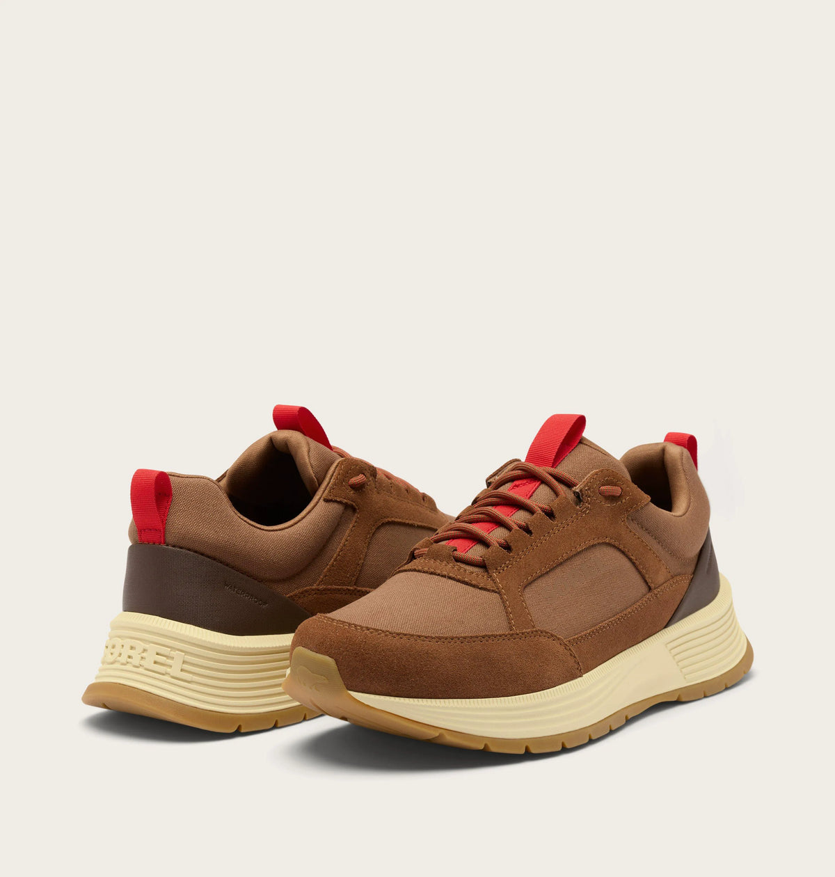 Velvet Tan, Bright Red